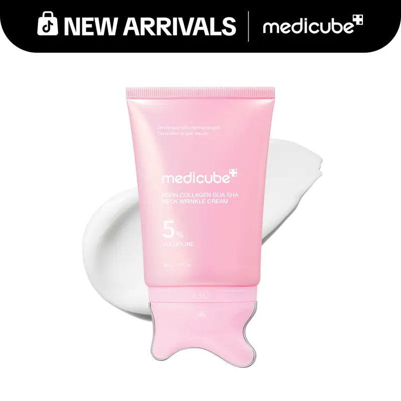 [NEW] [medicube] PDRN Collagen Gua Sha Neck Wrinkle Cream | Built-In Gua Sha Massager with Volufiline 5% + PDRN | product image 2
