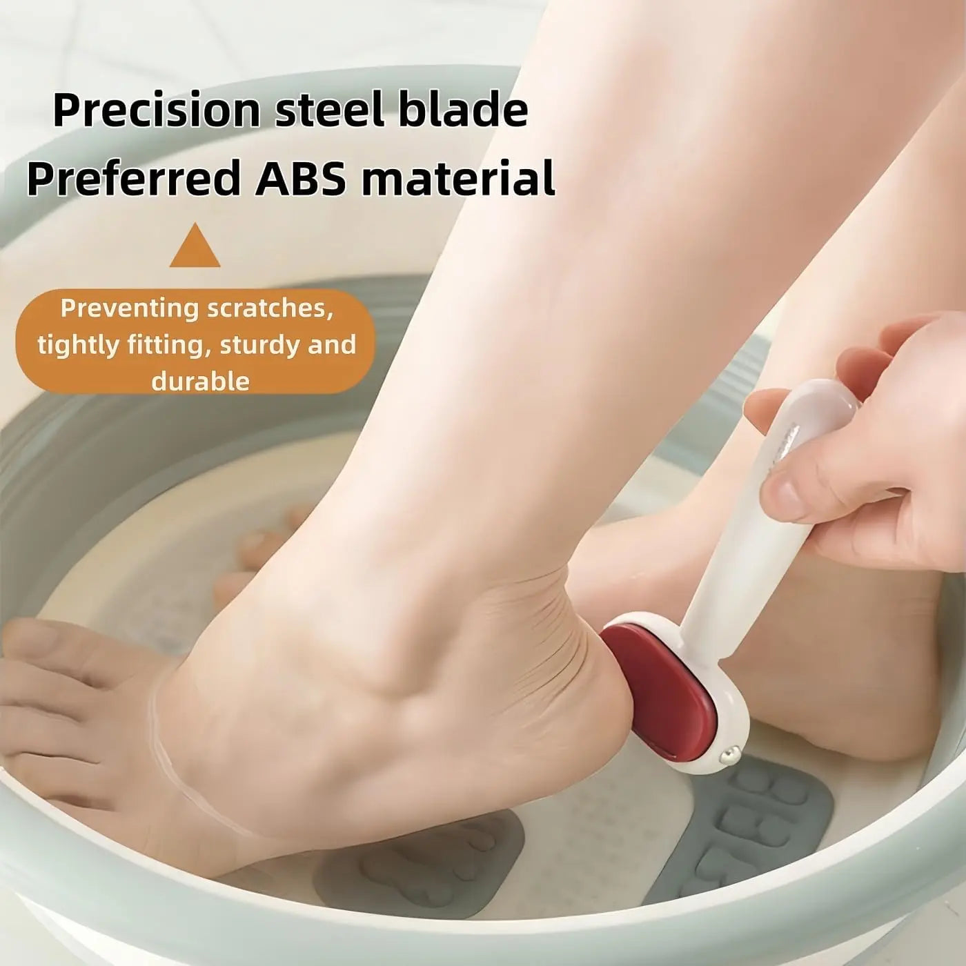 Dual‑Sided Foot Callus Remover, Replaceable Stainless Steel Blade Foot Scraper, Portable Manual Dead Skin Corn Remover, product image 2