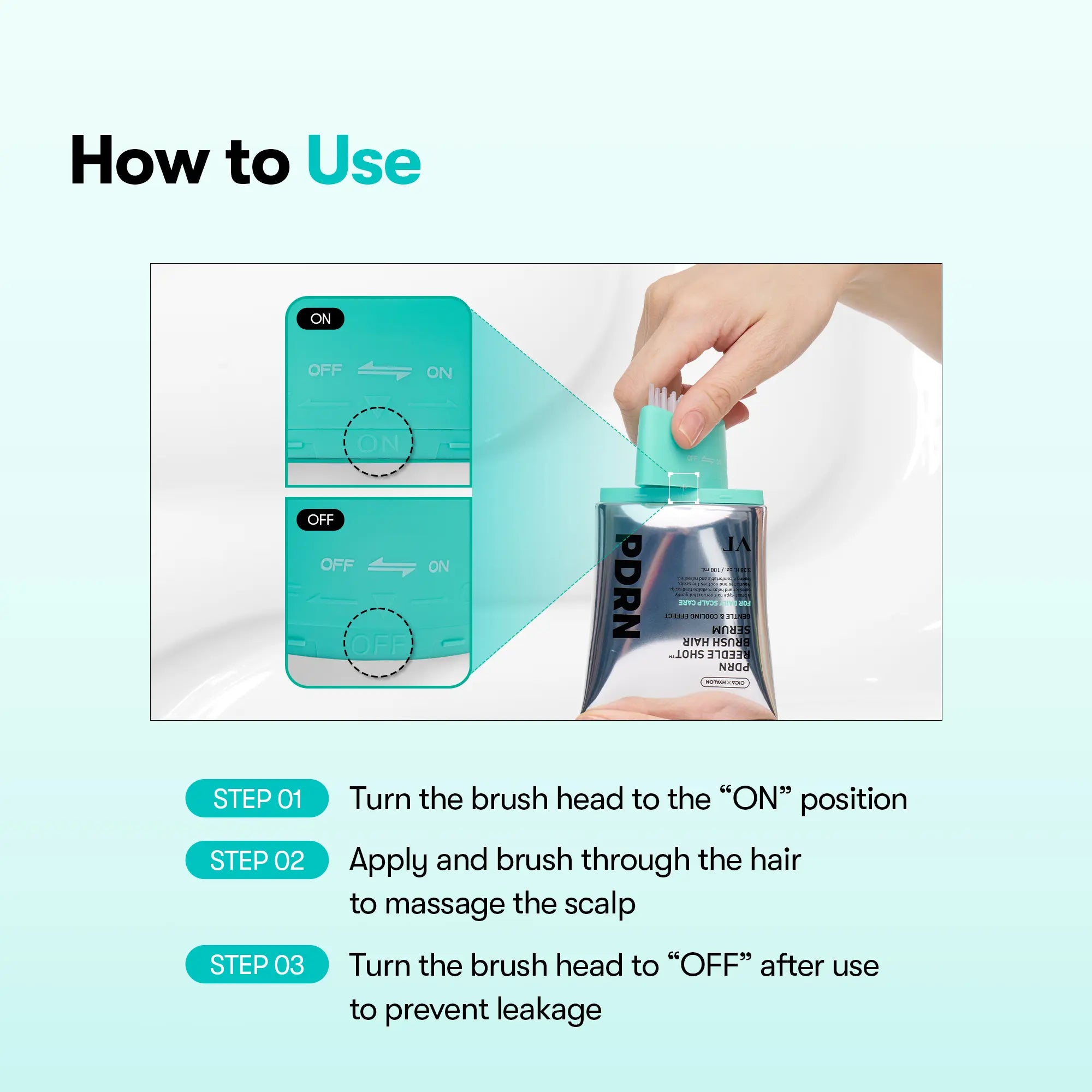 [VT COSMETICS] #1 viral PDRN Reedle Shot Hair Brush Serum with Original Liquid Microneedling & PDRN | Large-Capacity product image 7