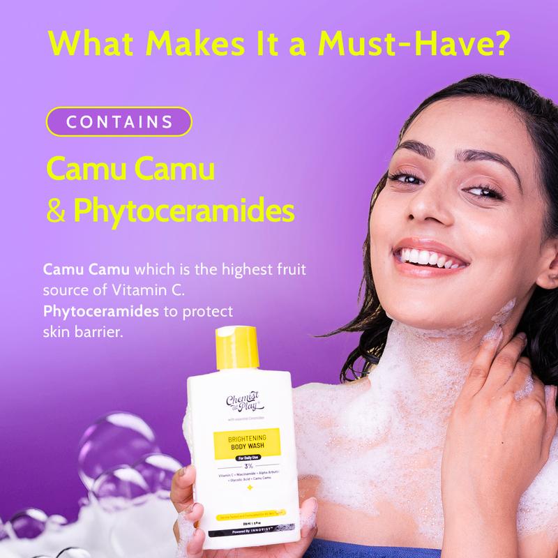 Brightening Body Wash with Vitamin C & Glycolic Acid - 8fl oz | Helps even out skin tone product image 4