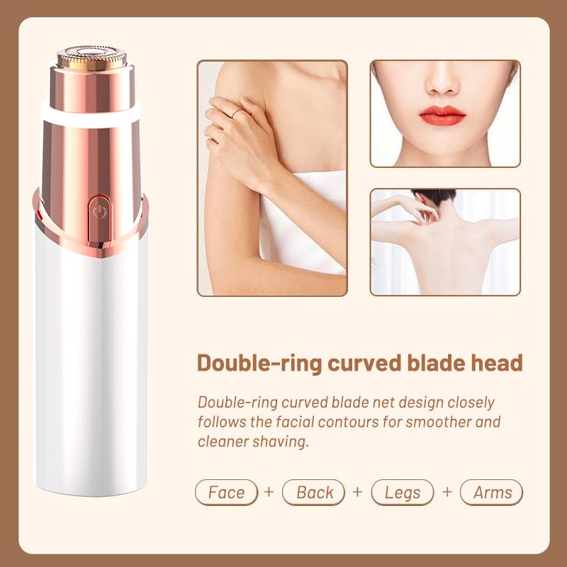 OANVA 2 in 1 facial & eyebrow hair trimmer for Women, Rechargeable Face Razor, Lip & Peach Fuzz Remover, Precision product image 5