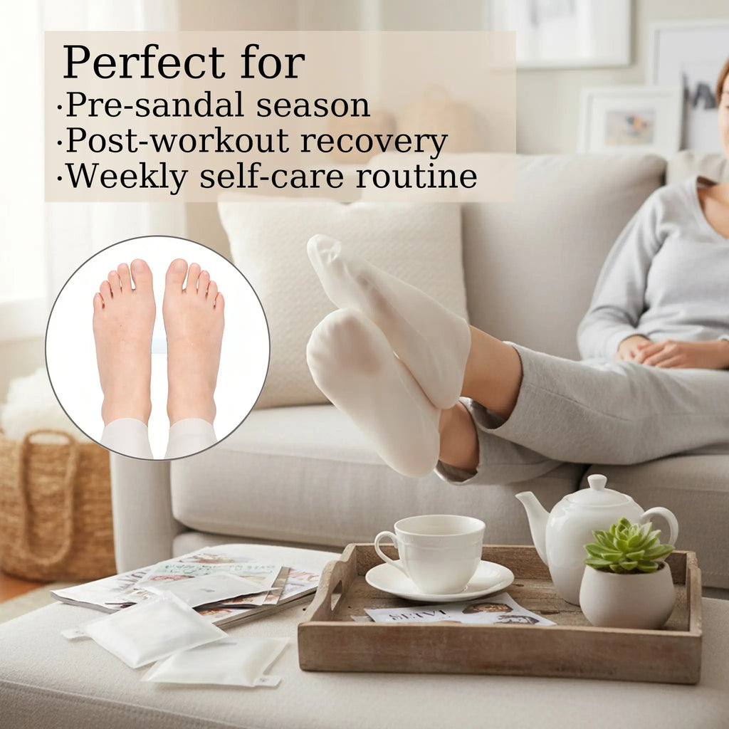 OANVA Foot Peeling Mask, Exfoliating Foot Peel Mask with Avocado Oil & Coconut Oil, Remove Dry Dead Skin & Calluses, product image 4