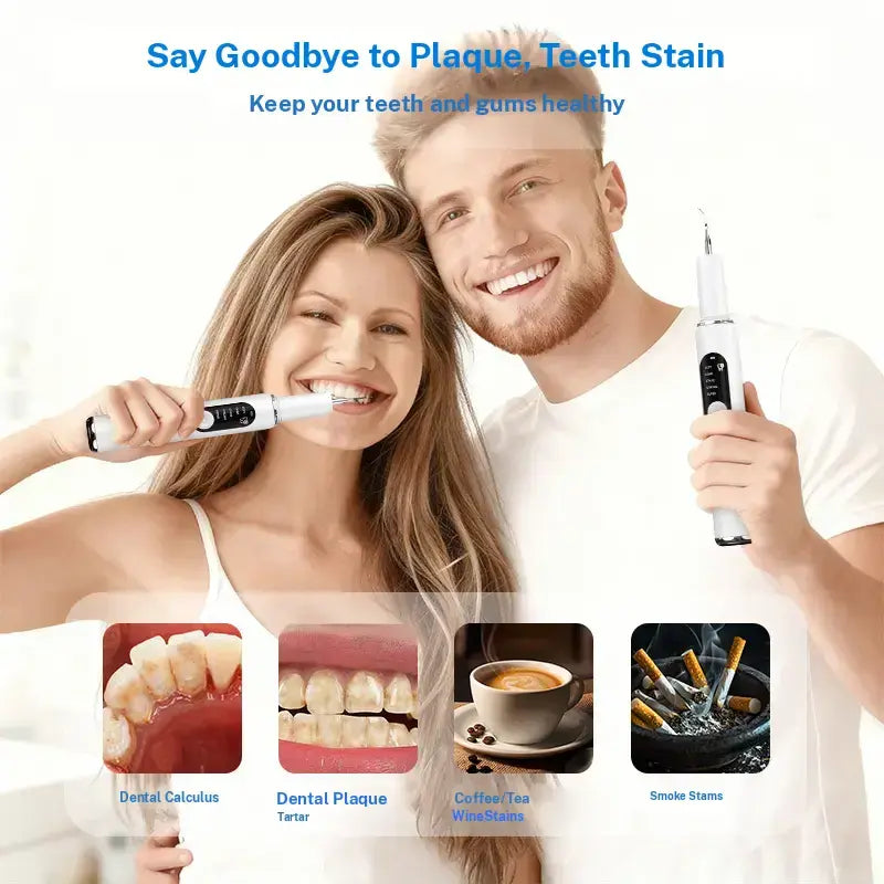 CURVY MOON Ultrasonic Dental Plaque and Tartar Remover ,Professional Teeth Cleaning Kit for Tartar & Stains Removal, product image 3