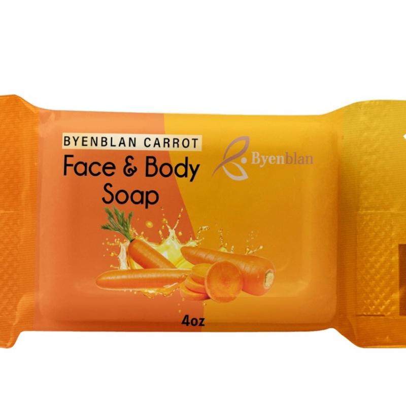 Byenblan Carrot Soap 7oz | Daily Glow & Gentle Facial Cleanse for Acne & Eczema | Anti-Inflammatory & Antioxidant product image 1