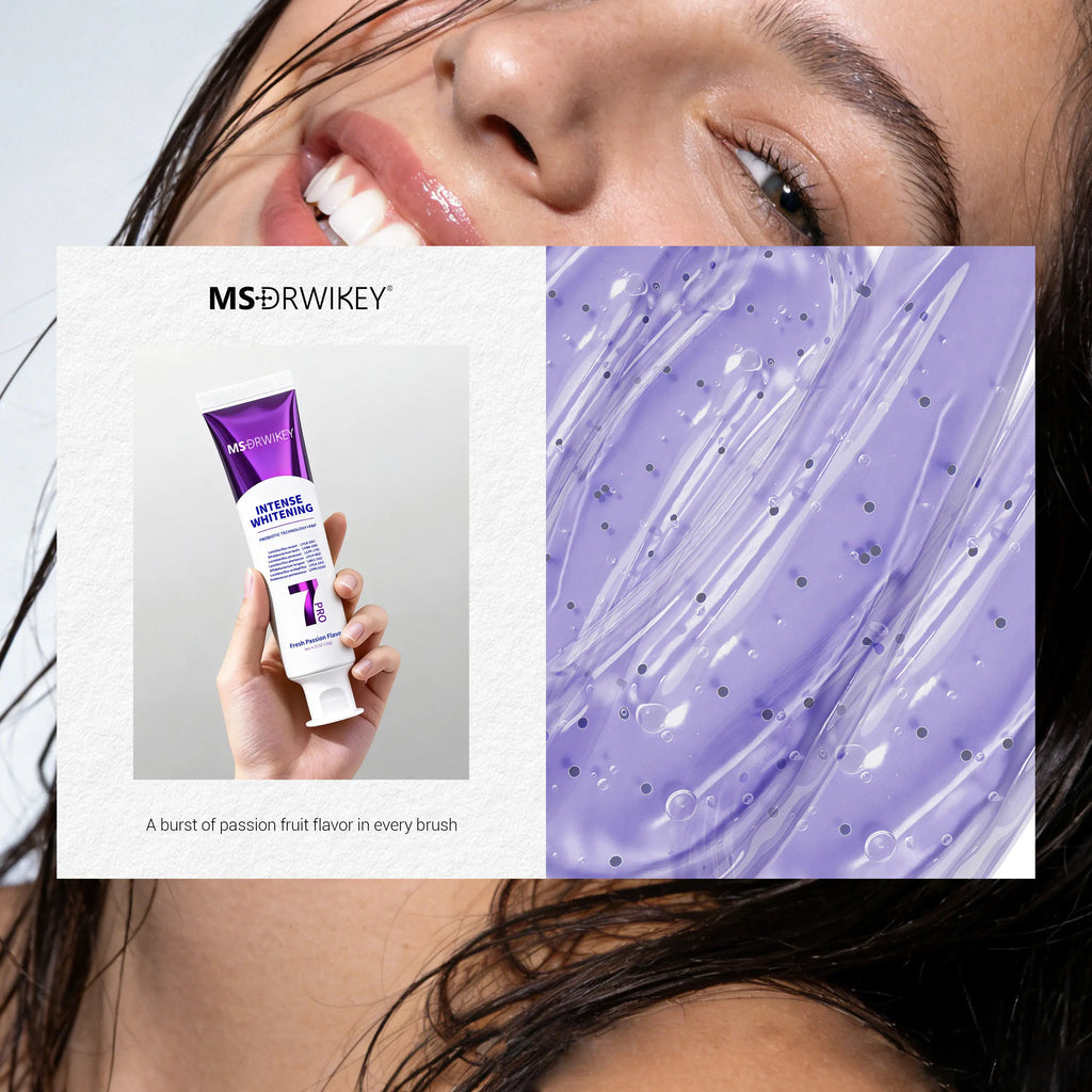 MSDRWIKEY 7-Pro Brightening Toothpaste | Purple Toothpaste Neutralizes Yellow Tones | Enamel-Safe Formula | product image 6
