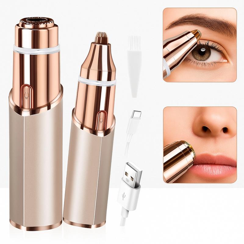 OANVA 2 in 1 facial & eyebrow hair trimmer for Women, Rechargeable Face Razor, Lip & Peach Fuzz Remover, Precision product image 2