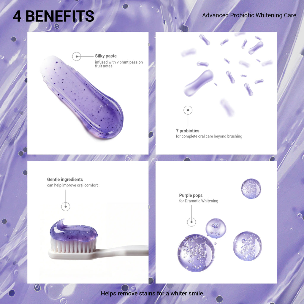 MSDRWIKEY 7-Pro Brightening Toothpaste | Purple Toothpaste Neutralizes Yellow Tones | Enamel-Safe Formula | product image 4
