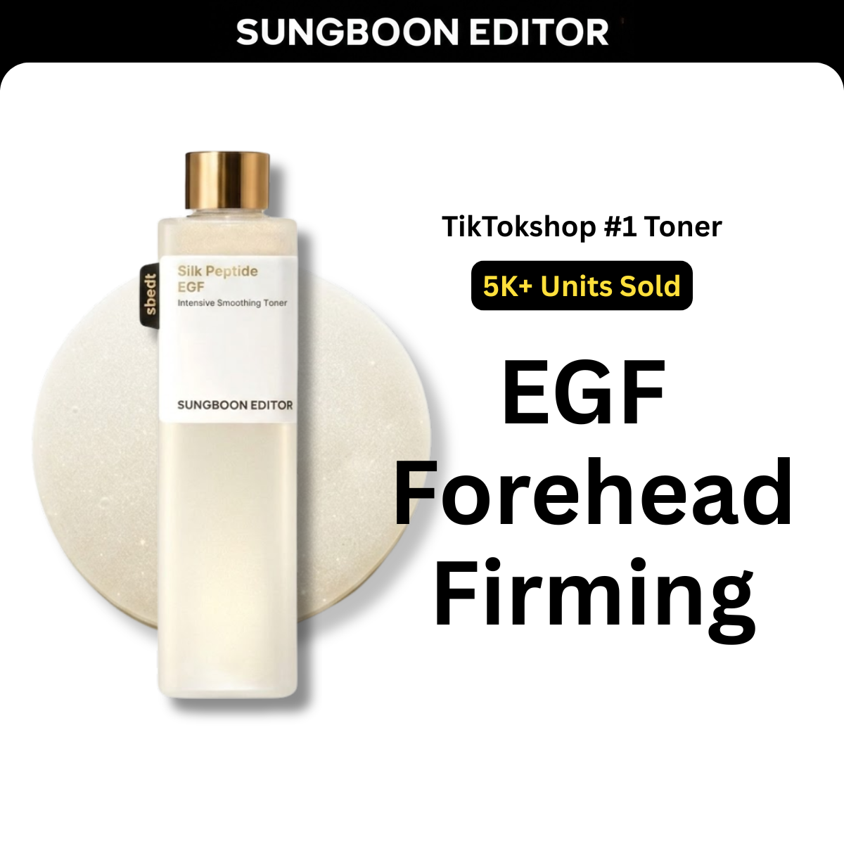 [Sungboon] EGF Forehead Firming Toner | Wrinkle Care, Iron Out Fine Lines | PDRN & Volufiline & Collagen & NAD+ EGF product image 1