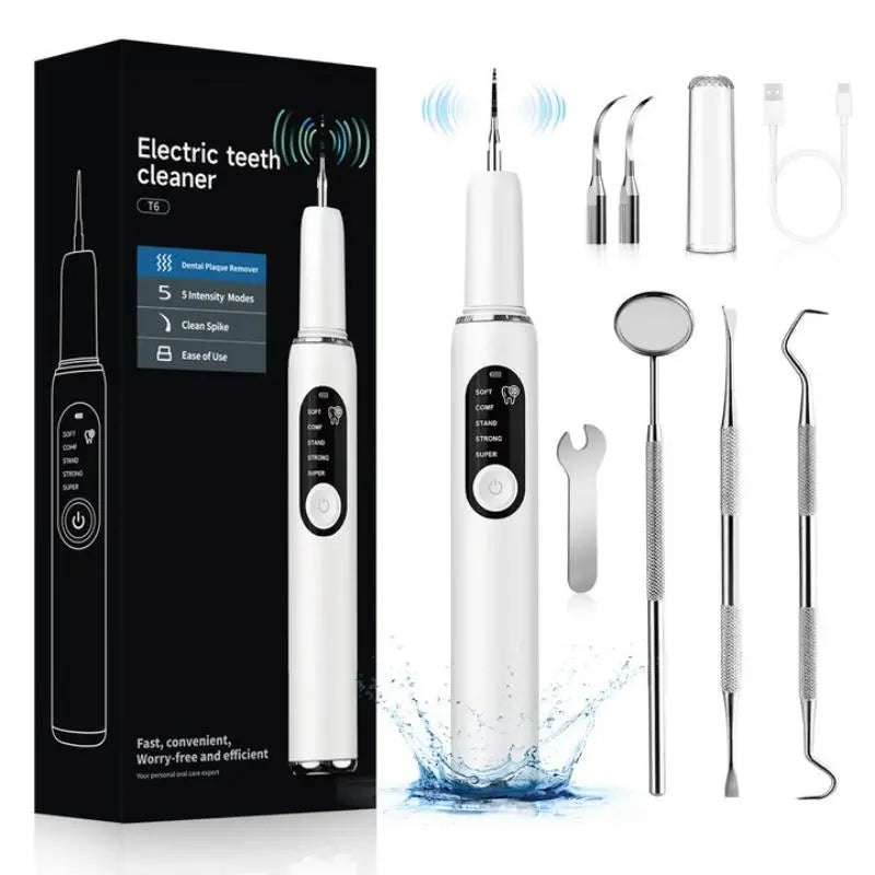 CURVY MOON Ultrasonic Dental Plaque and Tartar Remover ,Professional Teeth Cleaning Kit for Tartar & Stains Removal, product image 2