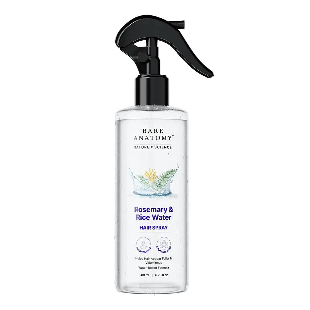 Rosemary & Rice Water Hair Spray- 200ml pack of 3 Natural Soft Hair Nourishing Hair product image 5