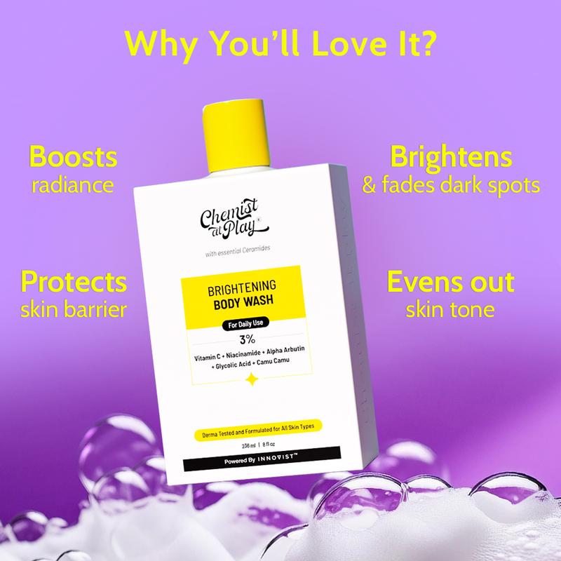 Brightening Body Wash with Vitamin C & Glycolic Acid - 8fl oz | Helps even out skin tone product image 3
