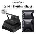 CARSLAN Black Magnet Oil Blotting Setting Sheet With Powder More Control Oil Keep Fresh 2 IN 1 Blotting Sheet with product image 1