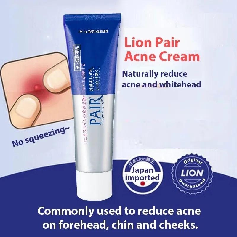 Lion Pair Acne Cream Acne Treatment Pimples Removal Cream Pair Acne Creamy Foam Facial Wash Gentle Antibacterial product image 3