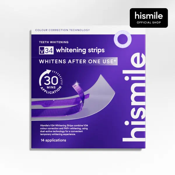 Hismile V34 Whitening Strips, Teeth Whitening Strips, Purple Tooth Whitening, Combining Whitening and Colour Correction product image 1