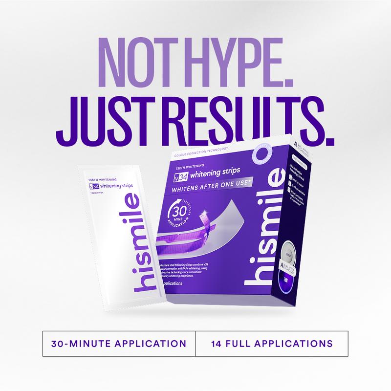 Hismile V34 Whitening Strips, Teeth Whitening Strips, Purple Tooth Whitening, Combining Whitening and Colour Correction product image 6