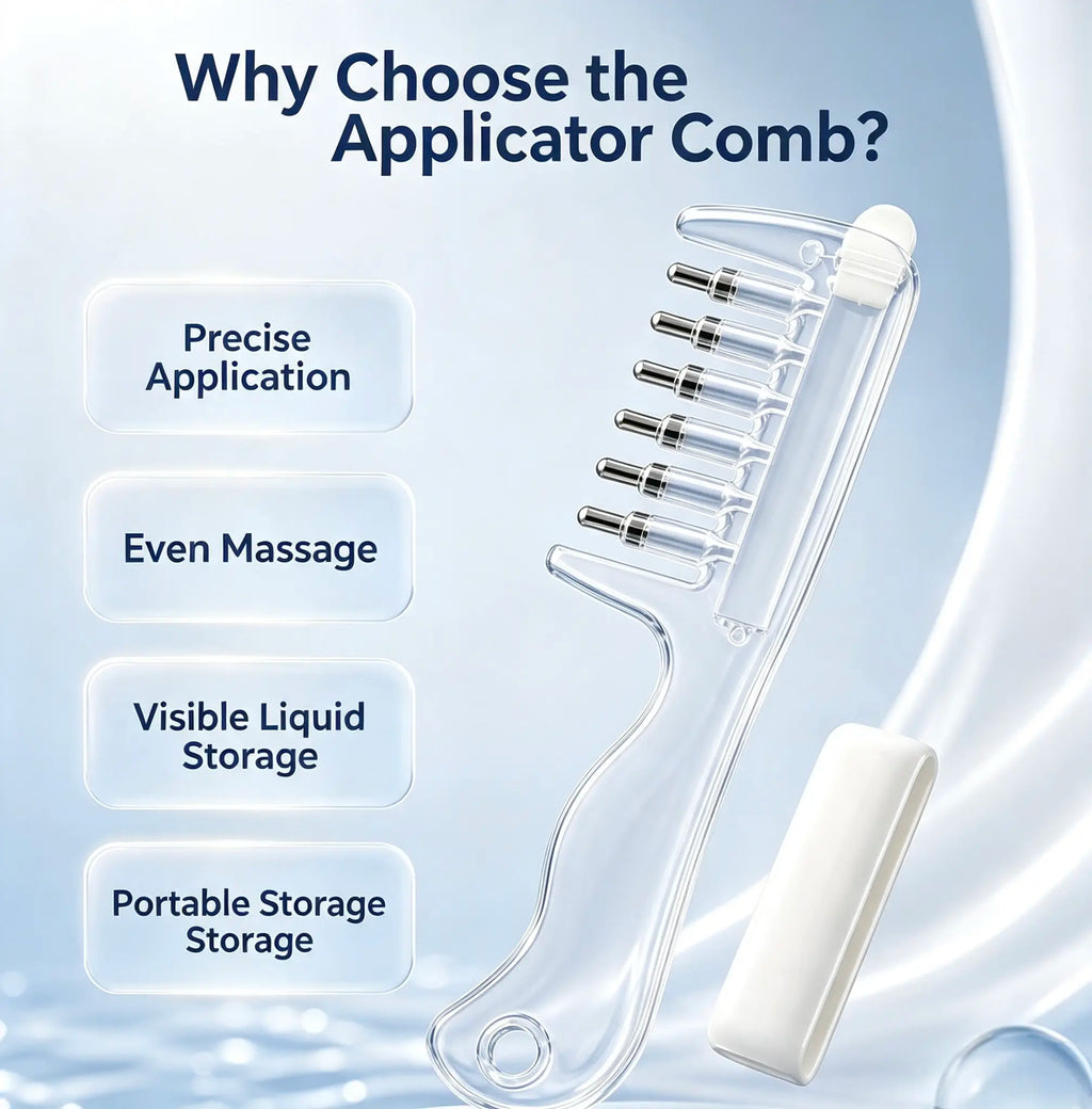 Scalp Liquid Applicator Comb, Refillable Hair Root Oil Massage Comb for Hair Care Treatment product image 2