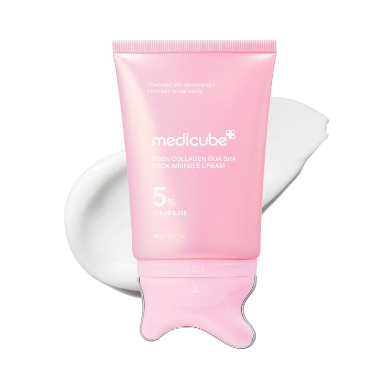 [NEW] [medicube] PDRN Collagen Gua Sha Neck Wrinkle Cream | Built-In Gua Sha Massager with Volufiline 5% + PDRN | product image 1