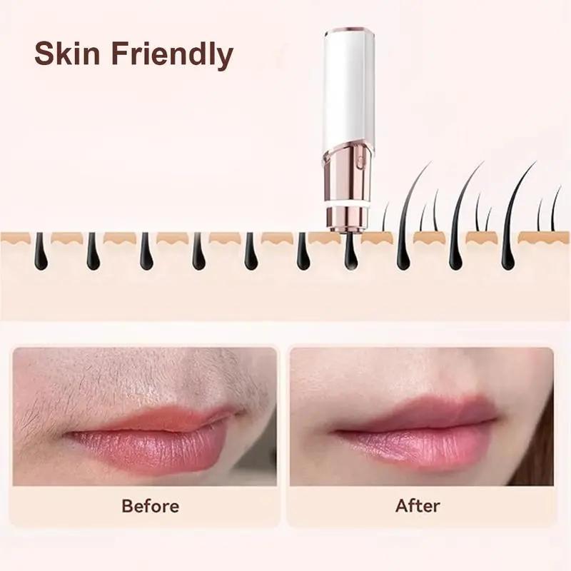 OANVA 2 in 1 facial & eyebrow hair trimmer for Women, Rechargeable Face Razor, Lip & Peach Fuzz Remover, Precision product image 8