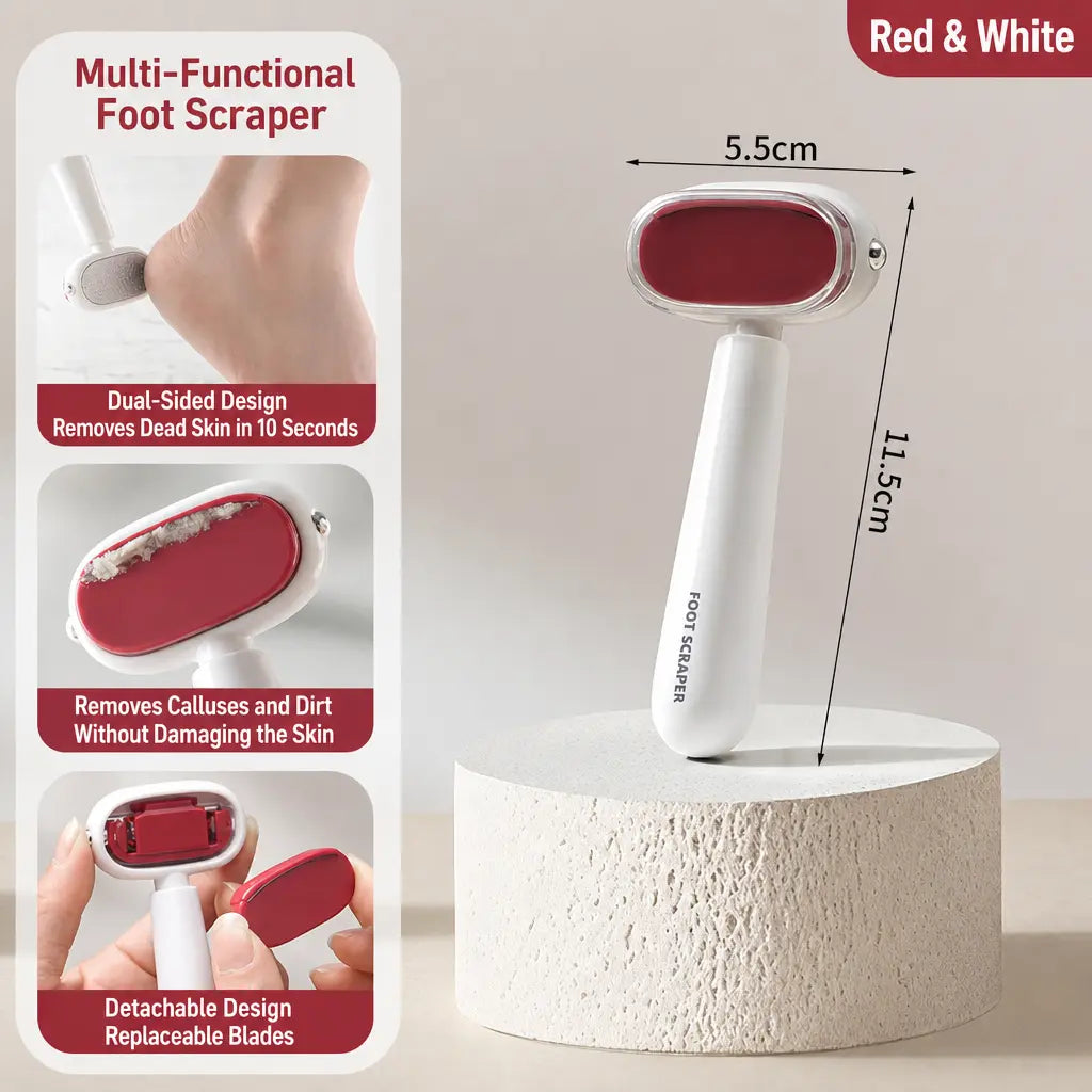 Dual‑Sided Foot Callus Remover, Replaceable Stainless Steel Blade Foot Scraper, Portable Manual Dead Skin Corn Remover, product image 5