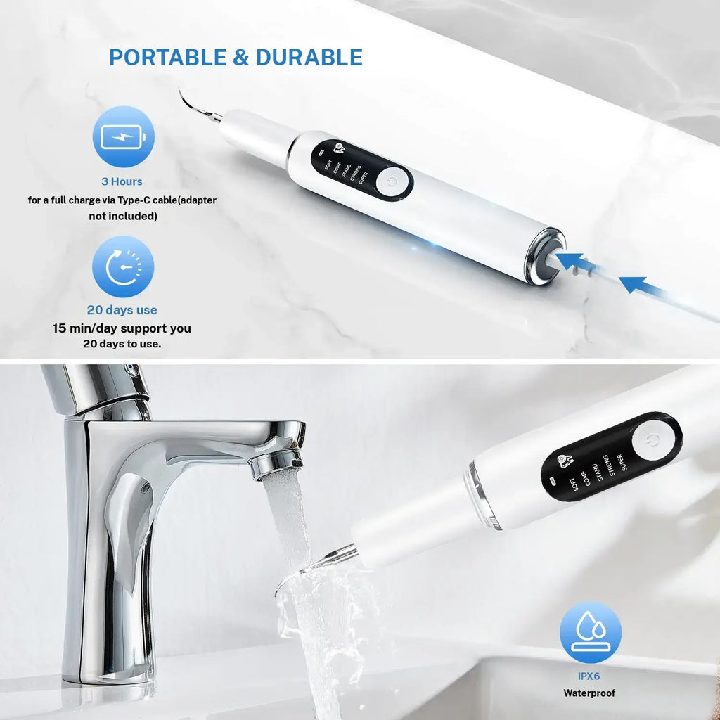 CURVY MOON Ultrasonic Dental Plaque and Tartar Remover ,Professional Teeth Cleaning Kit for Tartar & Stains Removal, product image 7